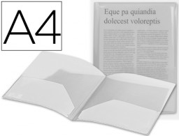 Carpeta dossier con 2 bolsillos Liderpapel A4 polipropileno incoloro